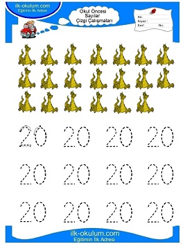 Çocuklar İçin Çizgi Çalışma Sayfaları 